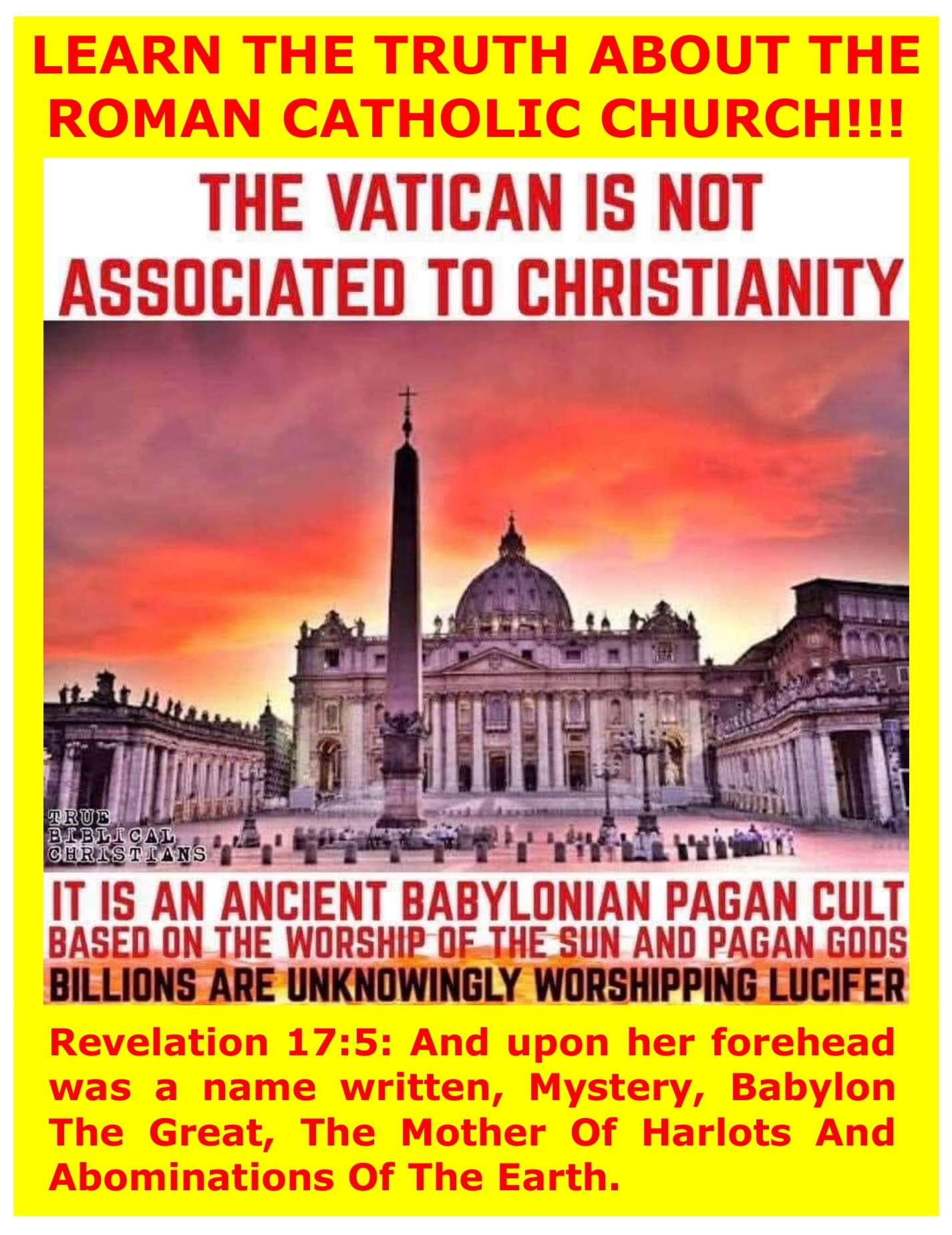 Truth about Roman Catholics