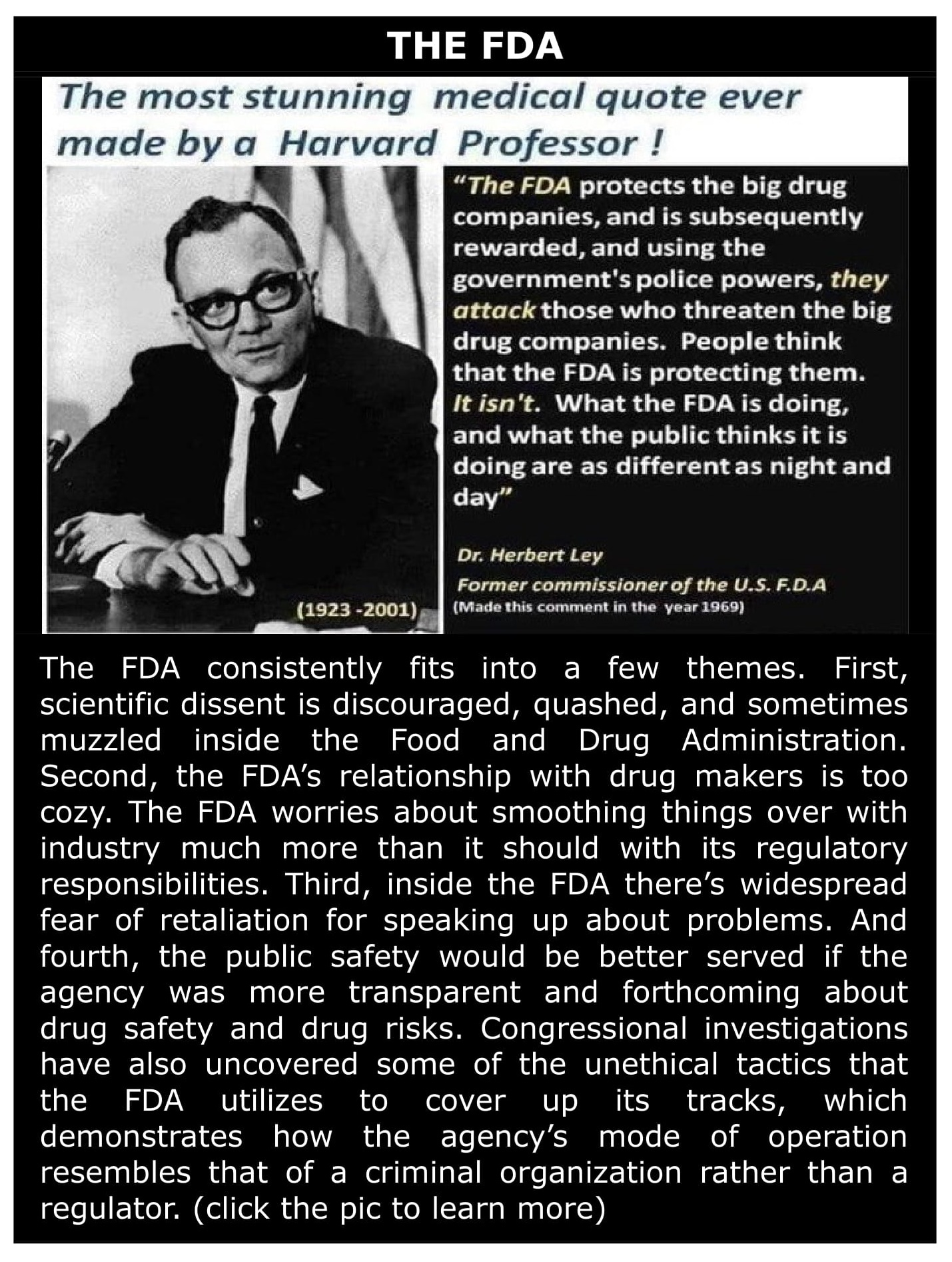 FDA Relationship with Big Pharma