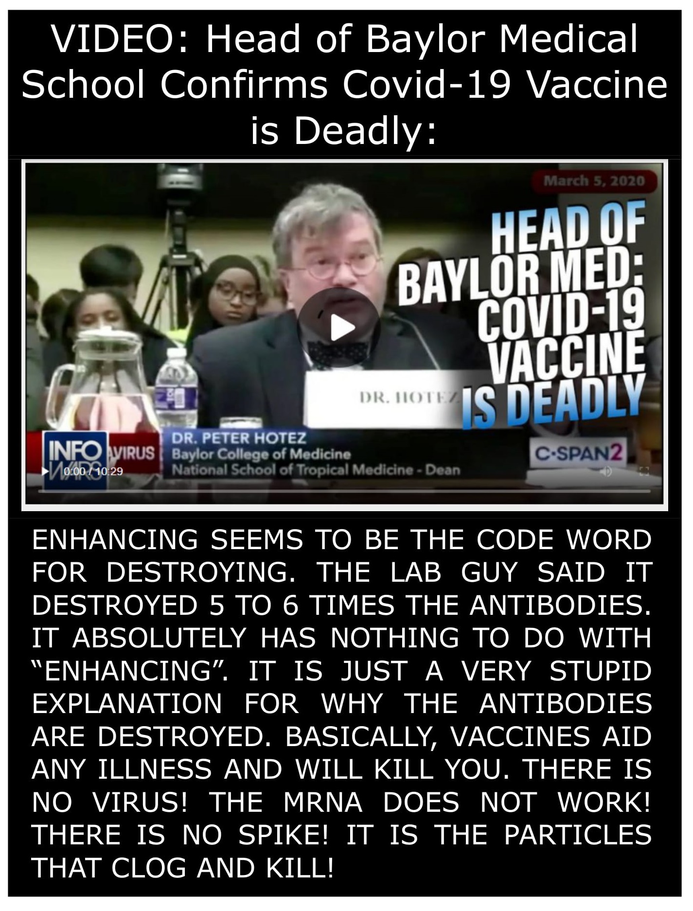 Vaccine is Deadly - Baylor Medical Confirms