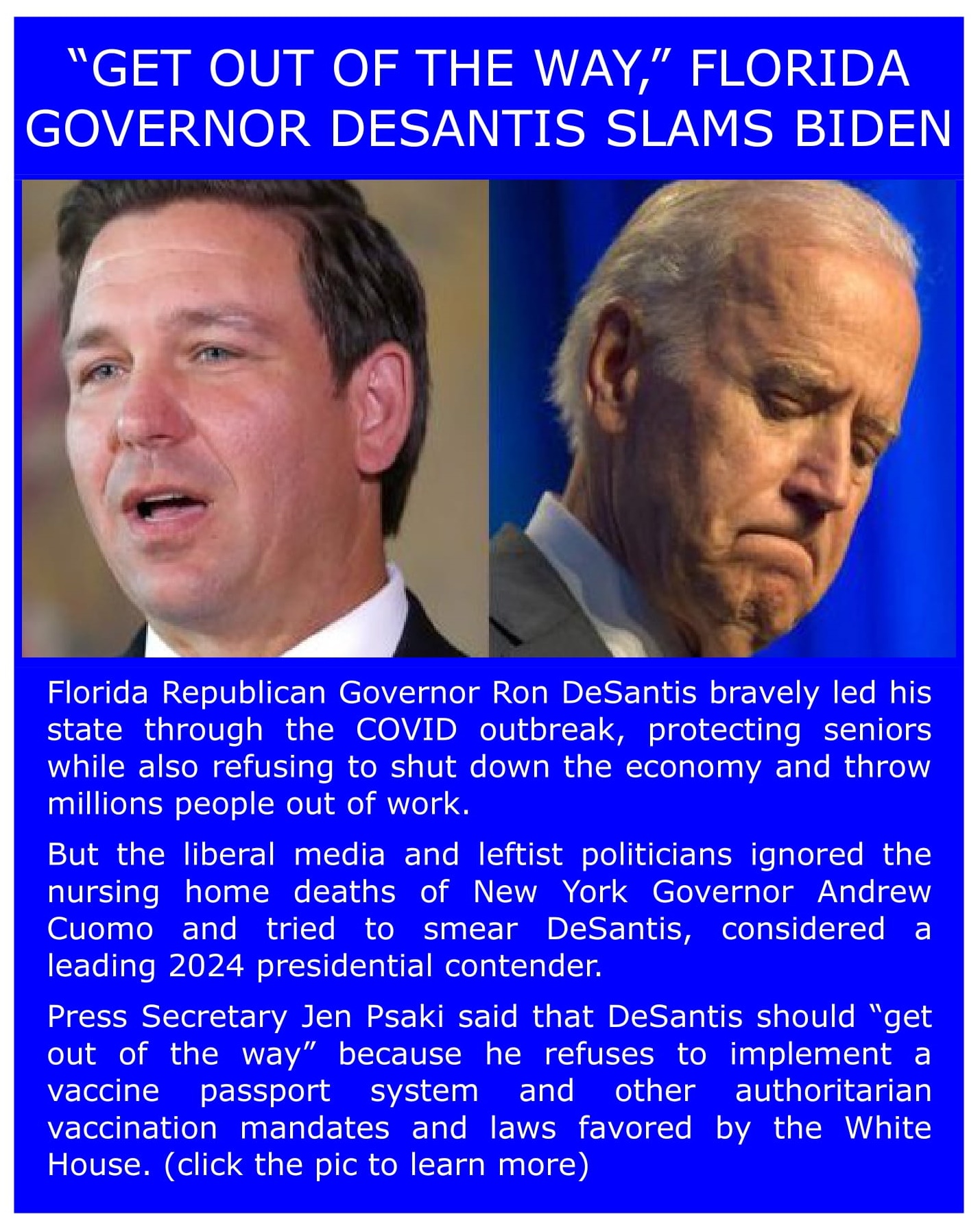 FL Gov Slams Biden