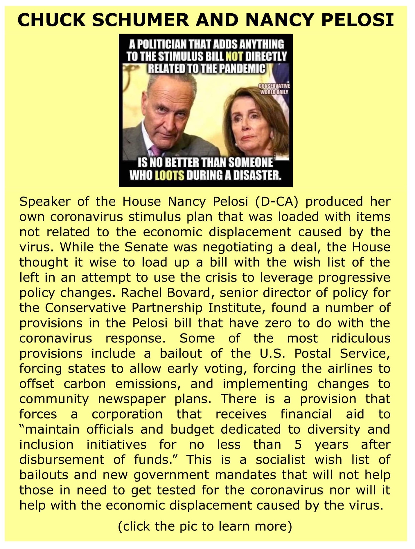 Commies Schumer and Pelosi